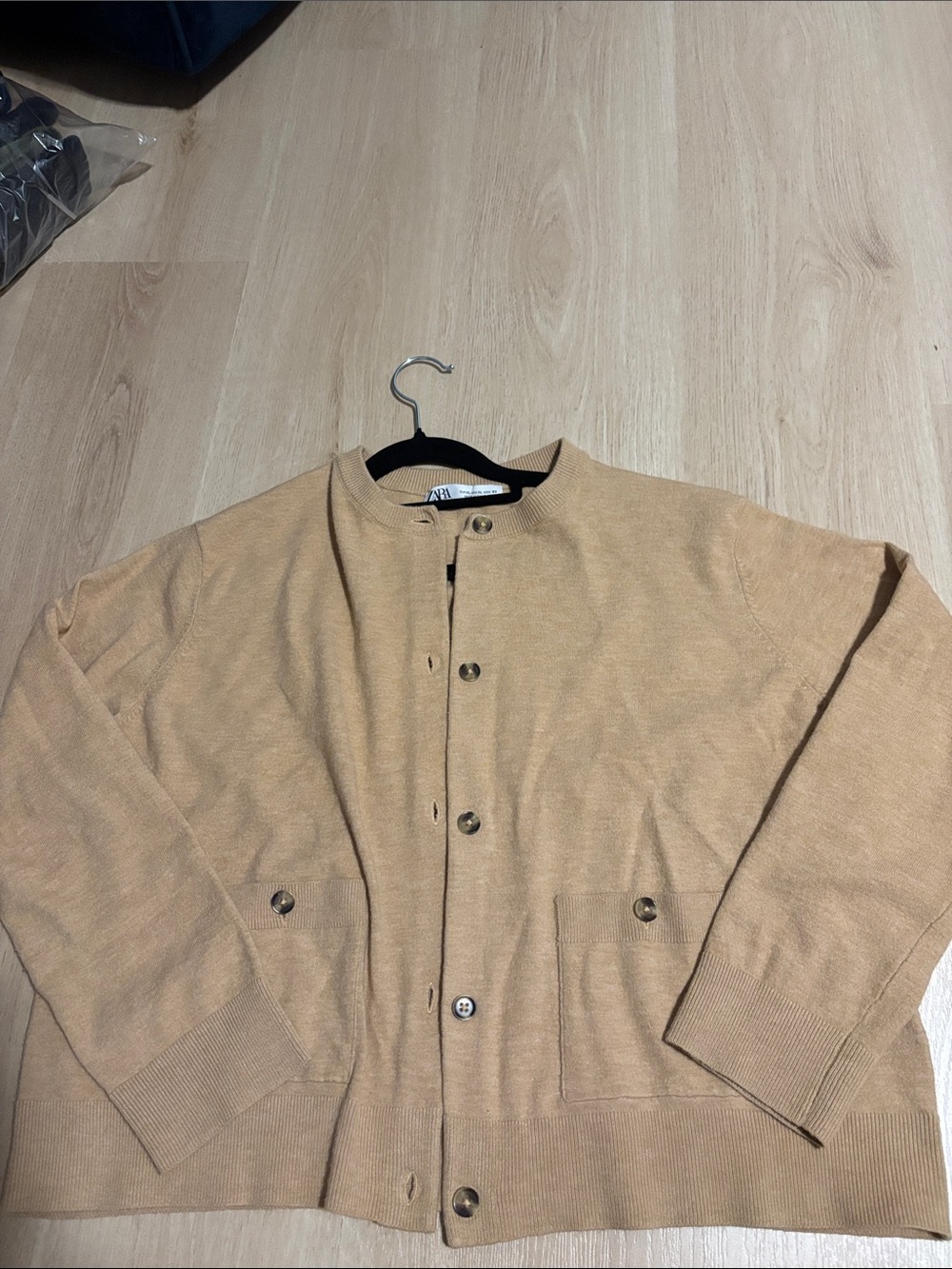 Zara Women’s Light Brown Button-Up Cardigan